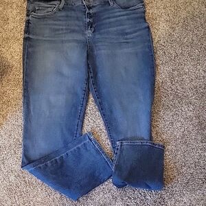 Women's Straight Leg Jeans - Dark Blue